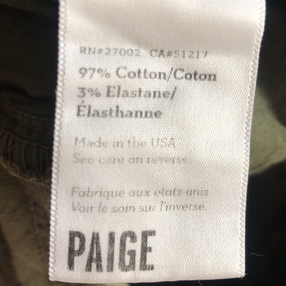 PAIGE Corduroy Stretch Skinny Pants Ankle Zipper Size 29. Fits like size 6/7-ish - Picture 10 of 14